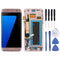 Écran LCD et numériseur en matériau Super AMOLED d'origine (avec cadre/câble flexible de port de charge/câble flexible de bouton d'alimentation/câble flexible de bouton de volume) pour Galaxy S7 Edge/G935F/G935FD (or rose)